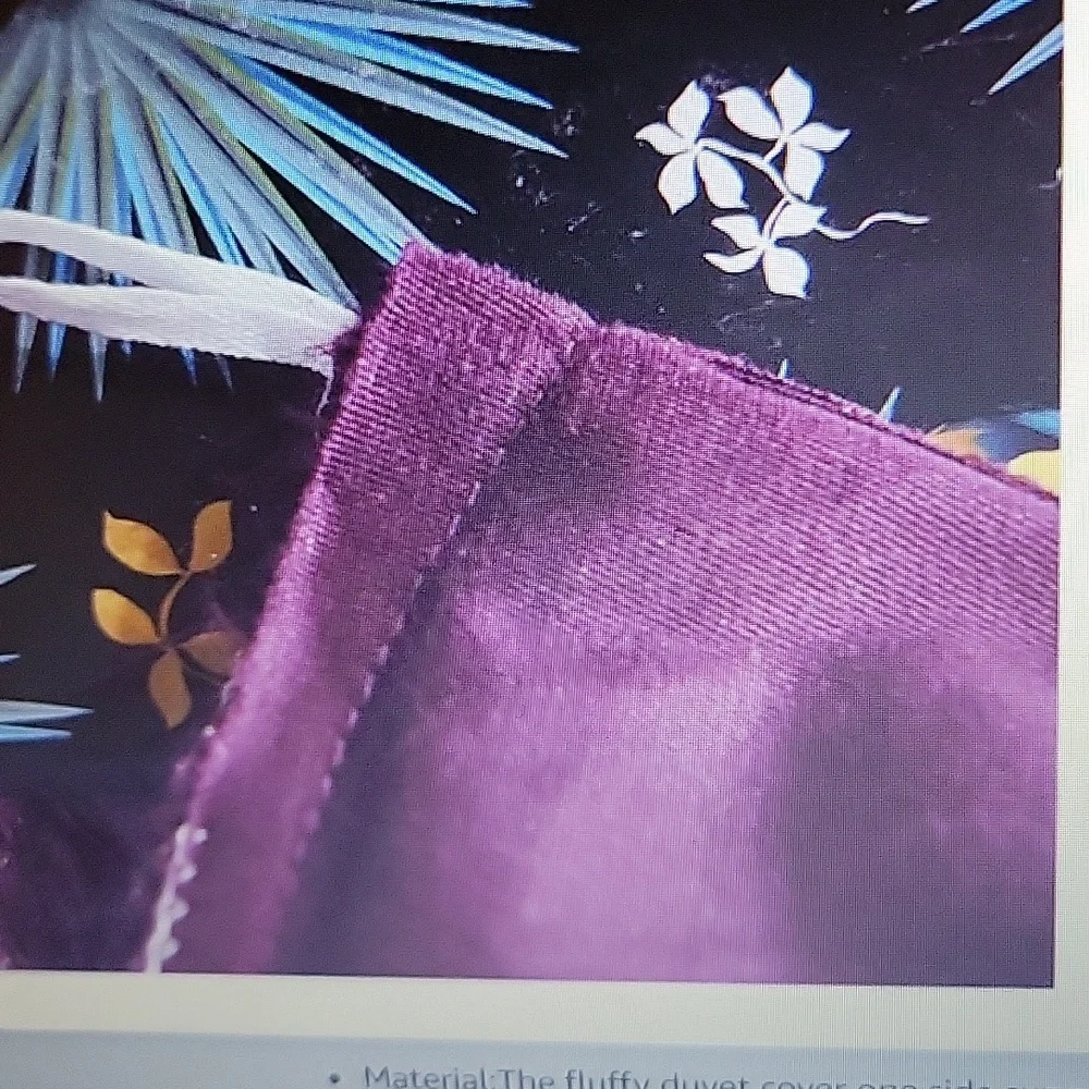 Soukach Shaggy Fluffy Faux Fur Luxury Queen 3pc Duvet Cover set Plum Purple New